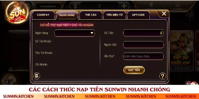 Chia sẻ các phương thức nạp tiền vào cổng game bài số 1 đơn giản