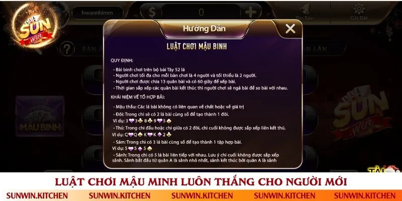 Hướng dẫn chi tiết luật chơi game bài Mậu Bình cơ bản