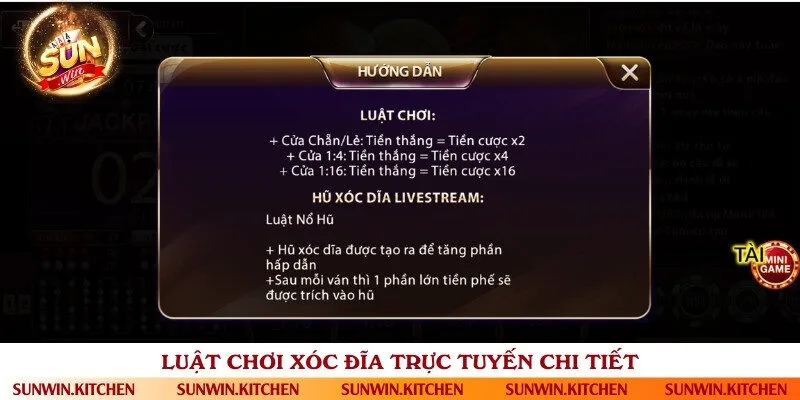 Quy tắc đặt cược xóc đĩa trực tuyến đơn giản